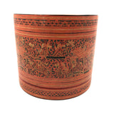Beautiful Antique Burmese Lacquered Betel Box with Original Interior Trays