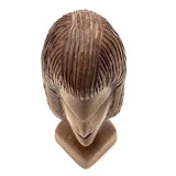 Mid-Century Carved Folk Art Head Signed Jimmy Carey