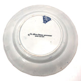 SOLD (for YB) Vieillard Bordeaux c. 1850s French Faience Blue & White Rebus Plates - Set of 6