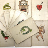 1923 Teuila Fortune Telling Cards (with Annotations) in Original Box with Instructions