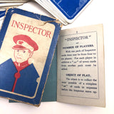 Super Rare c. 1940  British "Inspector" Card Game with Great Graphics (58 Cards)