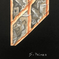 William Palmer 1920s Textile Design Watercolor