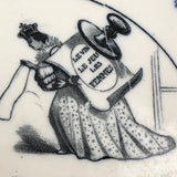 SOLD (for YB) Vieillard Bordeaux c. 1850s French Faience Blue & White Rebus Plates - Set of 6