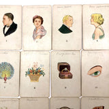1923 Teuila Fortune Telling Cards (with Annotations) in Original Box with Instructions