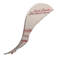 First Floor. All. Wool. 1 Yard. Antique Leg Shaped Calligraphic Ink Drawing