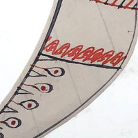First Floor. All. Wool. 1 Yard. Antique Leg Shaped Calligraphic Ink Drawing