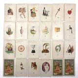 1923 Teuila Fortune Telling Cards (with Annotations) in Original Box with Instructions