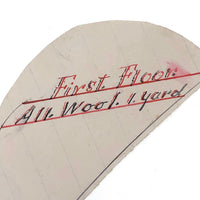 First Floor. All. Wool. 1 Yard. Antique Leg Shaped Calligraphic Ink Drawing