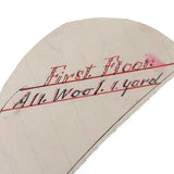First Floor. All. Wool. 1 Yard. Antique Leg Shaped Calligraphic Ink Drawing