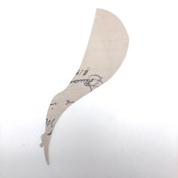 First Floor. All. Wool. 1 Yard. Antique Leg Shaped Calligraphic Ink Drawing