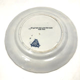 SOLD (for YB) Vieillard Bordeaux c. 1850s French Faience Blue & White Rebus Plates - Set of 6