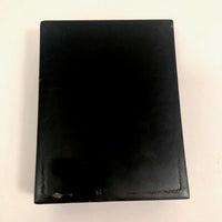 Hand-painted Gold on Black Japanese Lacquer Box with Figure, Signed