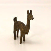 Tiny Brass Llama Figurine