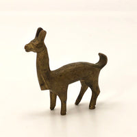 Tiny Brass Llama Figurine