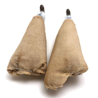 Antique Porcelain and Sawdust Stuffed Doll Legs, A Pair