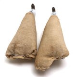 Antique Porcelain and Sawdust Stuffed Doll Legs, A Pair