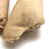 Antique Porcelain and Sawdust Stuffed Doll Legs, A Pair