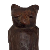 Carved Little Wooden Owl Toggle (Natsuke?)