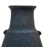 Stunning Amphora Shaped Raku Pottery Vase with Iridescent Luster Glaze