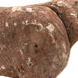 Charming Old Hand-carved Wooden Cow with Leather Ears