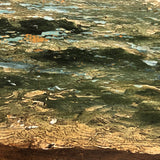 Atmospheric Antique Oil on Wood Panel Seascape Painting, Framed
