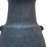 Stunning Amphora Shaped Raku Pottery Vase with Iridescent Luster Glaze