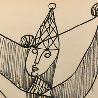 James Bone "Talent" Harlequin Ink Drawing 1961