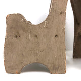 Two (Large Doll Scale) Old Handmade Chairs And Bench