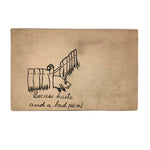 Excuse the Haste and Bad Pen, Antique Hand-drawn Postcard