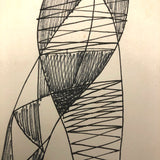 James Bone "Talent" Harlequin Ink Drawing 1961