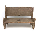 Two (Large Doll Scale) Old Handmade Chairs And Bench