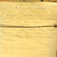 African Folk Art Painting with Handwritten Story on Reverse