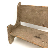 Two (Large Doll Scale) Old Handmade Chairs And Bench