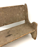 Two (Large Doll Scale) Old Handmade Chairs And Bench