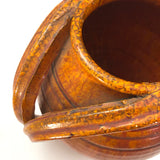Rainbow Pottery North Carolina 1930s Orange Double Handled Large "Apothecary Jar" Vase