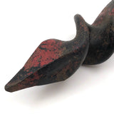 Old Iron Spiral Tip with Red Paint