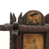 Exceptional Antique British Tramp Art Bank Box