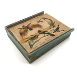 Rare Victorian Six Sided Birds Cube Puzzle in Original Box with Hand-colored Plates