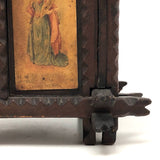 Exceptional Antique British Tramp Art Bank Box