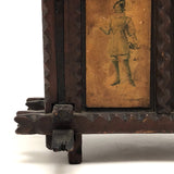 Exceptional Antique British Tramp Art Bank Box