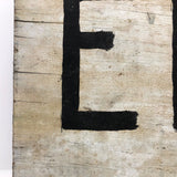 Old Hand-painted EGGS Sign with Creamy White Alligatored Paint