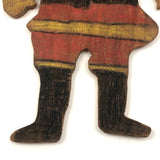 Shrugging Wooden Cutout Santa with Great Face