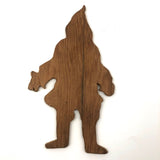 Shrugging Wooden Cutout Santa with Great Face
