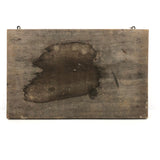 Old Hand-painted EGGS Sign with Creamy White Alligatored Paint