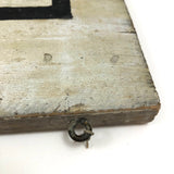 Old Hand-painted EGGS Sign with Creamy White Alligatored Paint