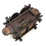 Exceptional Antique British Tramp Art Bank Box