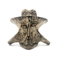 Wonderful Carved Vertebrae Head with Hat