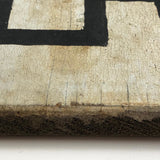 Old Hand-painted EGGS Sign with Creamy White Alligatored Paint