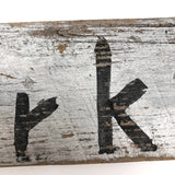 "Park There" Old Black on Silver Hand-painted Wooden Arrow Sign