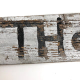 "Park There" Old Black on Silver Hand-painted Wooden Arrow Sign